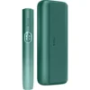 Green IQOS tobacco heating device with a matching green charging case (two-piece kit)