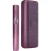 Purple IQOS heat-not-burn device with a textured purple charging case