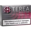 Front view of a TEREA Provence Pearl for IQOS LUMA tobacco box with a prominent health warning on the lower front panel.