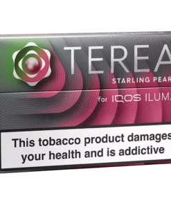 TEREA Starling Pearl for IQOS ILUMA tobacco product packaging with the health warning text visible: 'This tobacco product damages your health and is addictive'