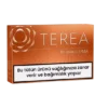 Orange TEREA for IQOS ILUMA tobacco product box with Turkish health-warning label stating it harms health and can cause addiction.